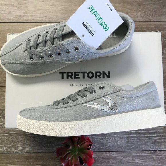 TRETORN NYLITEPLUS Grey with Silver Canvas sneaker - Picture 1 of 4